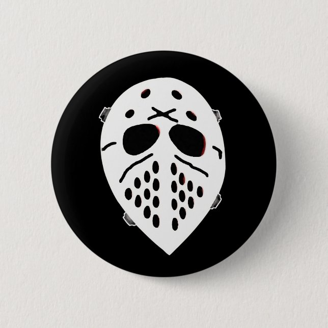 Creepy Hockey Mask Products 2 Inch Round Button (Front)