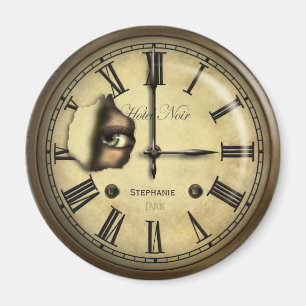 Creepy Hotel Clock Personalized Magnet