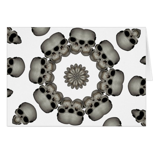 Creepy Human Skull Mandala (Front Horizontal)