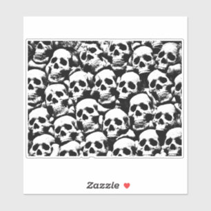 creepy human skulls pattern horror gothic dark art