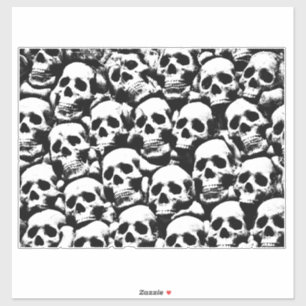 creepy human skulls pattern horror gothic dark art