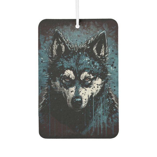 Creepy Husky Air Freshener (Front)