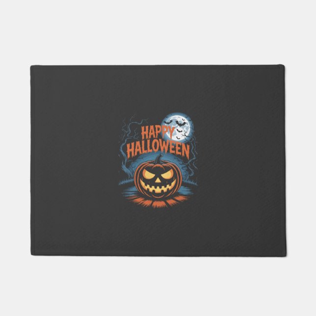 Creepy Jack O Lantern Halloween Doormat (Front)