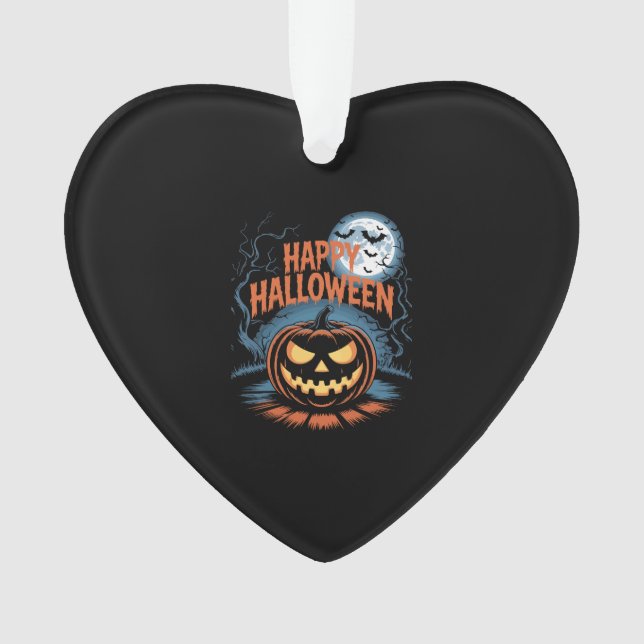 Creepy Jack O� Lantern Halloween Ornament (Front)