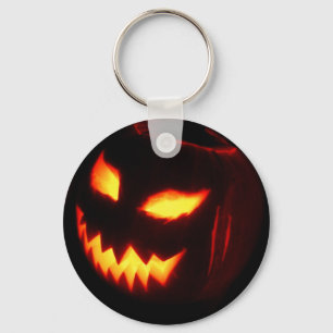 Creepy Jack o lantern pumpkin Keychain