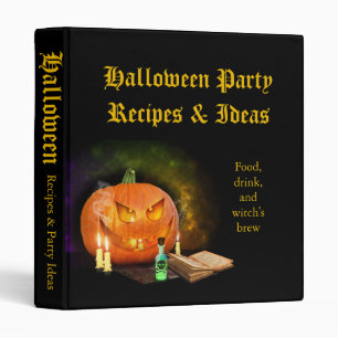 Creepy Jack O'Lantern Halloween Recipe Binder