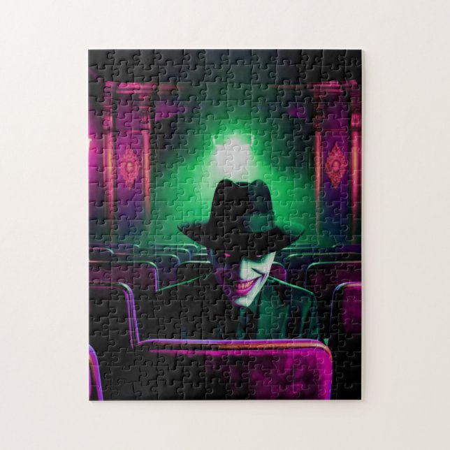 Creepy Man in Haunted Theater on Halloween night! Jigsaw Puzzle (Vertical)