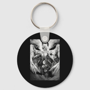Creepy Manga Biblical Angel Scary Eyes Horror Hall Keychain