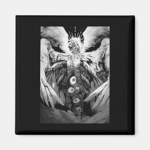 Creepy manga biblical angel Scary Eyes Horror Hall Magnet