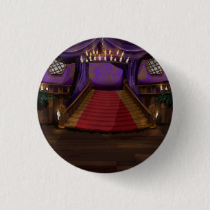 Creepy Mansion Stairway 1 Inch Round Button