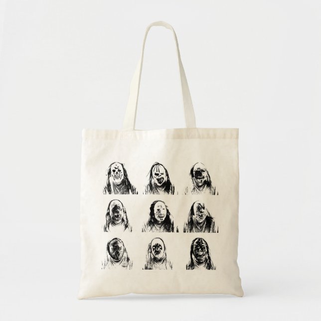 Creepy Masks Tote Bag (Front)