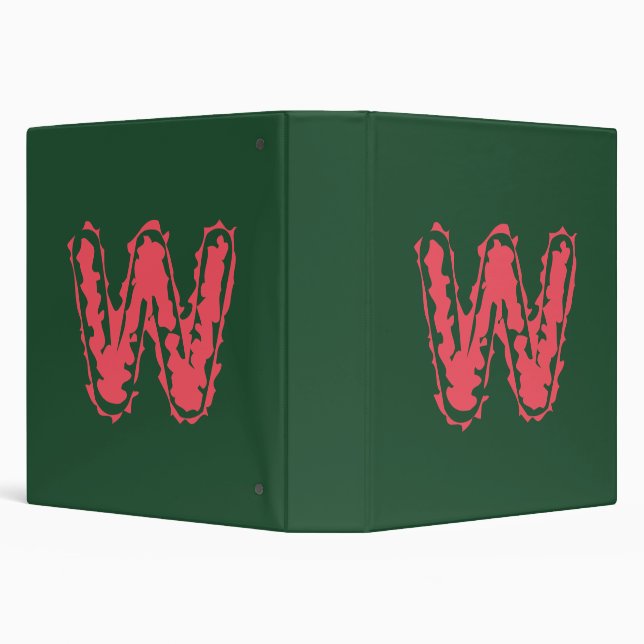 Creepy Monogram Clashing Pink on Green Binder (Background)