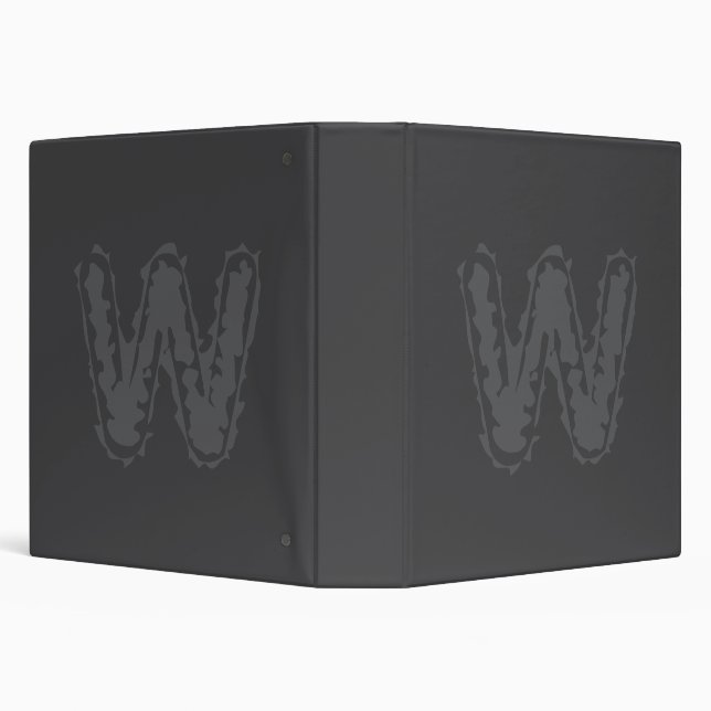 Creepy Monogram Grey on Grey Binder (Background)