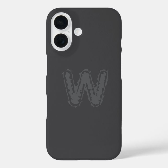 Creepy Monogram Grey on Grey Case-Mate iPhone Case (Back)