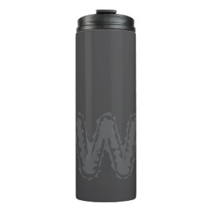 Creepy Monogram Grey on Grey Thermal Tumbler