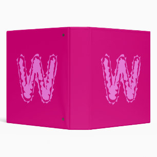 Creepy Monogram Pink on Pink Binder