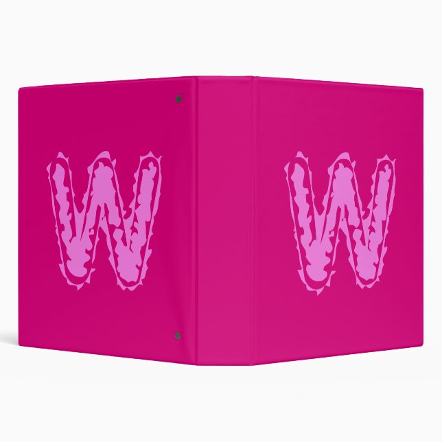Creepy Monogram Pink on Pink Binder (Background)