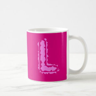 Creepy Monogram Pink on Pink Coffee Mug