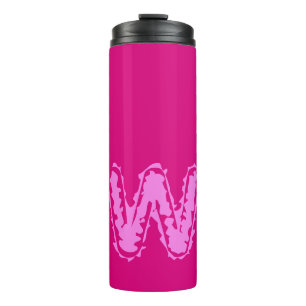 Creepy Monogram Pink on Pink Thermal Tumbler