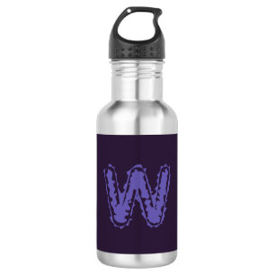 Creepy Monogram Purple on Purple 532 Ml Water Bottle