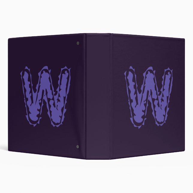 Creepy Monogram Purple on Purple Binder (Background)