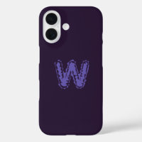 Creepy Monogram Purple on Purple