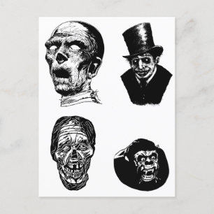 Creepy Monsters Creatures Horror Art  Postcard