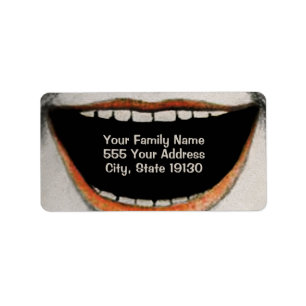 Creepy Mouth Label