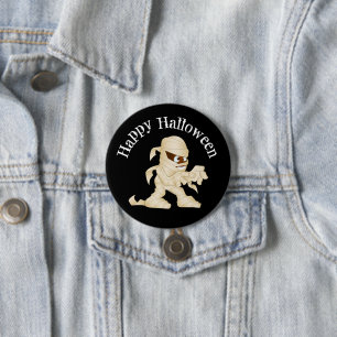 Creepy Mummy Happy Halloween 3 Inch Round Button