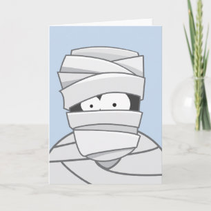 Creepy Mummy Kids Halloween Greeting Card