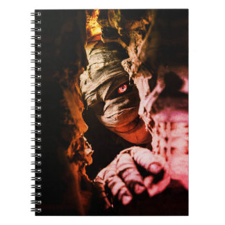 Creepy Mummy Wall Art – Dark Horror Portrait Print Notebook