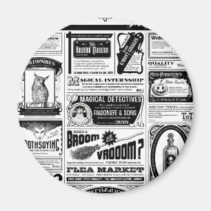 creepy newspaper magnet