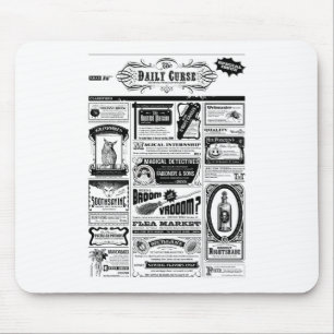 creepy newspaper mouse pad