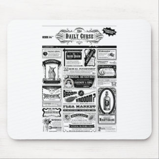 creepy newspaper mouse pad