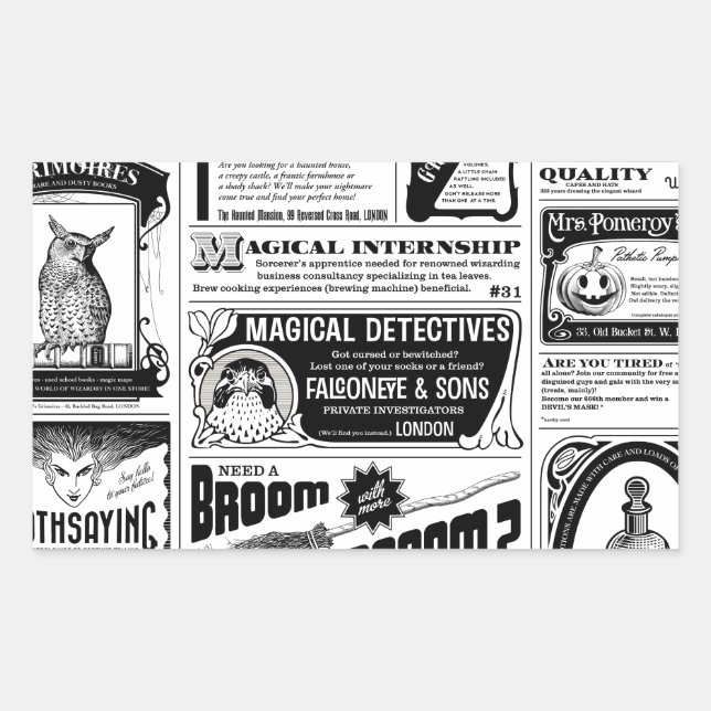 creepy newspaper sticker (Front)
