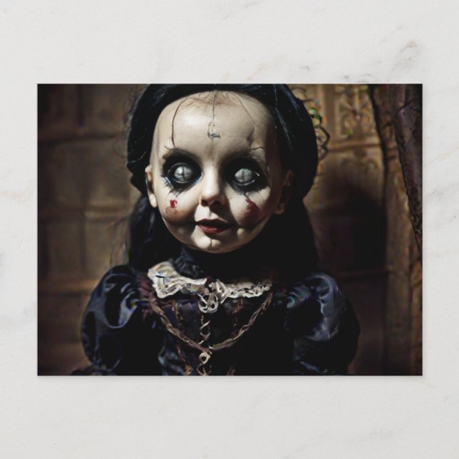 Creepy Old Doll Postcard (Front)