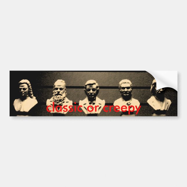 creepy old people, classic or creepy bumper sticker (Front)