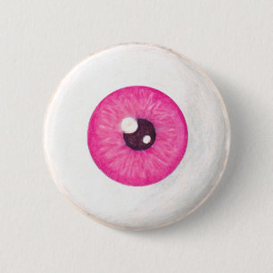 Creepy Pink Eyeball Button
