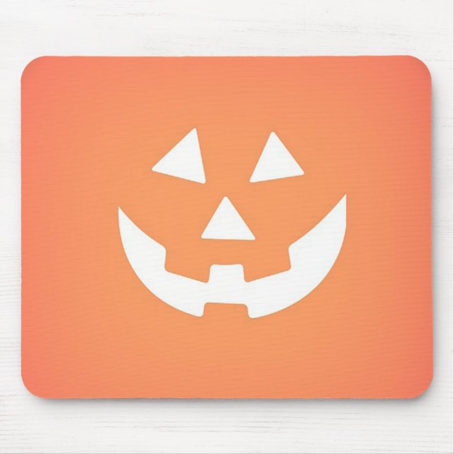 Creepy Pumpkin Halloween Mousepad (Front)