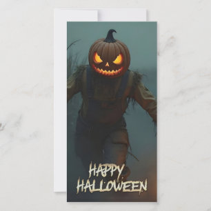 Creepy Pumpkin Head Halloween Scene