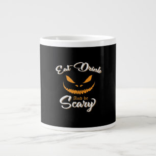 Creepy Pumpkin Monster Halloween Large Coffee Mug