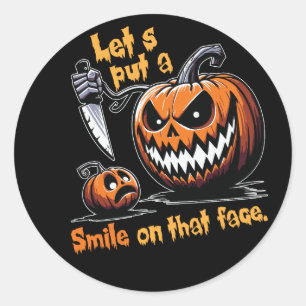 Creepy Pumpkin "Smile On Face" Sticker