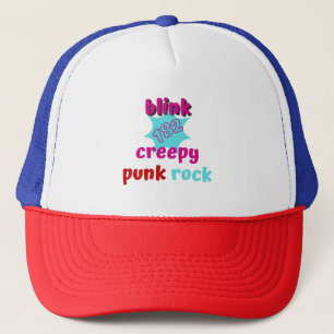 Creepy punk rock trucker hat