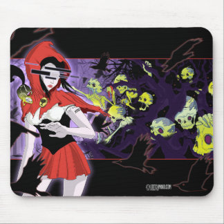 Creepy Red Riding Hood Girl Dark Hunted Mouse pad