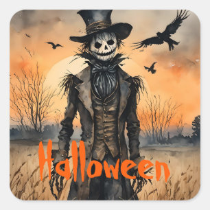 Creepy Scarecrow  Square Sticker