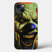 Creepy scary evil clown iPhone 13 case