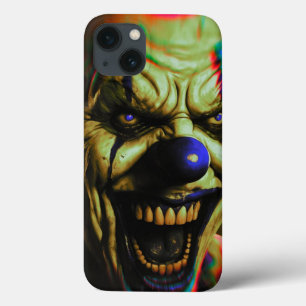Creepy scary evil clown iPhone 13 case