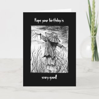 Creepy Scary Goth Horror Scarecrow Birthday