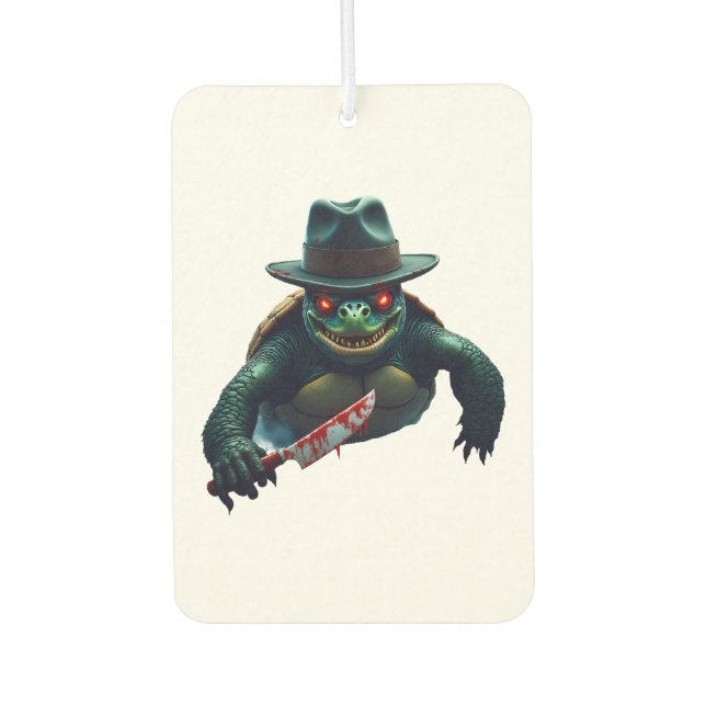 Creepy Scary Halloween Turtle T-Shirt Air Freshener (Front)