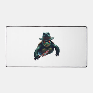 Creepy Scary Halloween Turtle T-Shirt Desk Mat